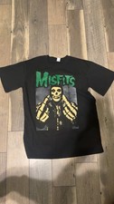 Misfits Men's M Black Skull Graphic Print Crew Neck Short Sleeve Cotton Tee