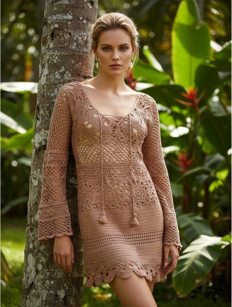 Handmade Crochet Short Dresses for Women for sale | eBay