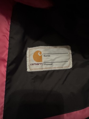 Carhartt Girls Puffer Hoodie Jacket S Black SnapButton Zip Long Sleeve - Picture 7 of 8