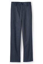 LANDS END Navy Plain Front School Uniforms Pants Boys 8 Slim NEW