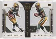 2015 Crown Royale Dual Silhouettes Gold 13/25 Brett Hundley Ty Montgomery i5f