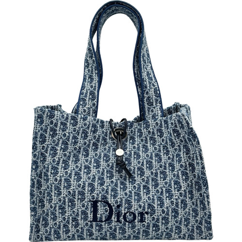 DIOR iviera Spongy Book Tote Medium Blue Tote #OKB8256