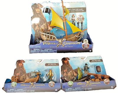 3 Toy Sets: Pirates of the Caribbean Dead Men Tell No Tales Ship W Jack Sparrow
