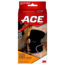 Ace 207247 Adjustable One Size Black Knee Support