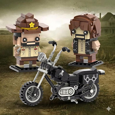 MOC 3-IN-1 Ricks and Das Walking Dead Figures Building Blocks Set (477 Pcs)