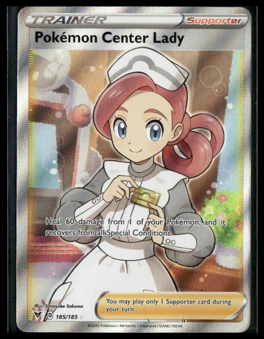 Pokemon Center Lady (Full Art) #185/185 Vivid Voltage LP