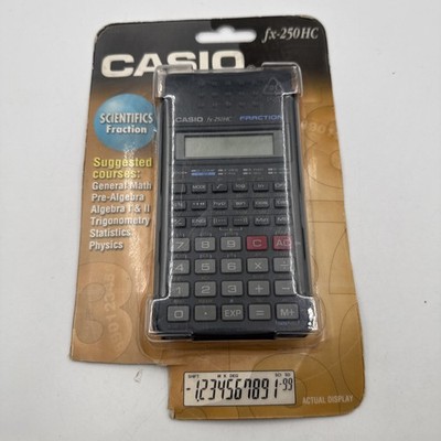 New Casio FX-250HC Scientific Calculator Fraction SAT PSAT Pre Algebra Trig Etc