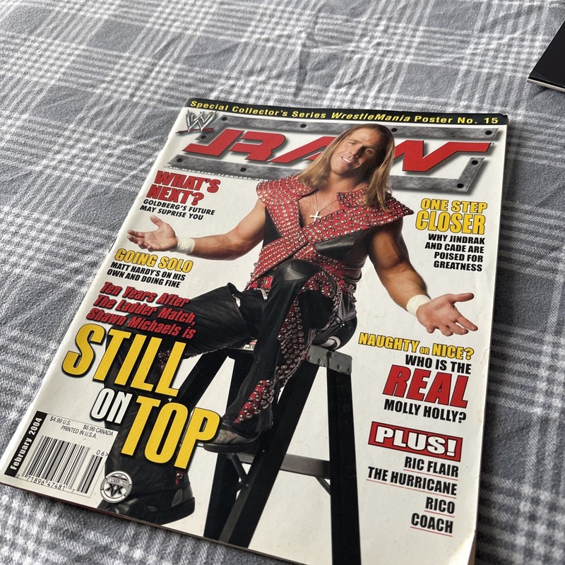 WWE RAW Magazine, FEBRUARY 2004, SHAWN MICHAELS Cover, W Poster Wwf NXT
