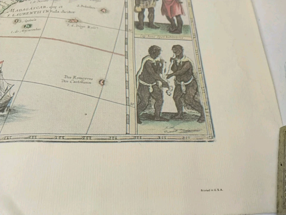 Vintage Copy G. Blaeu Grooten Atlas Old World Map Africa 1648-1665  NY Library - Image 3 of 4