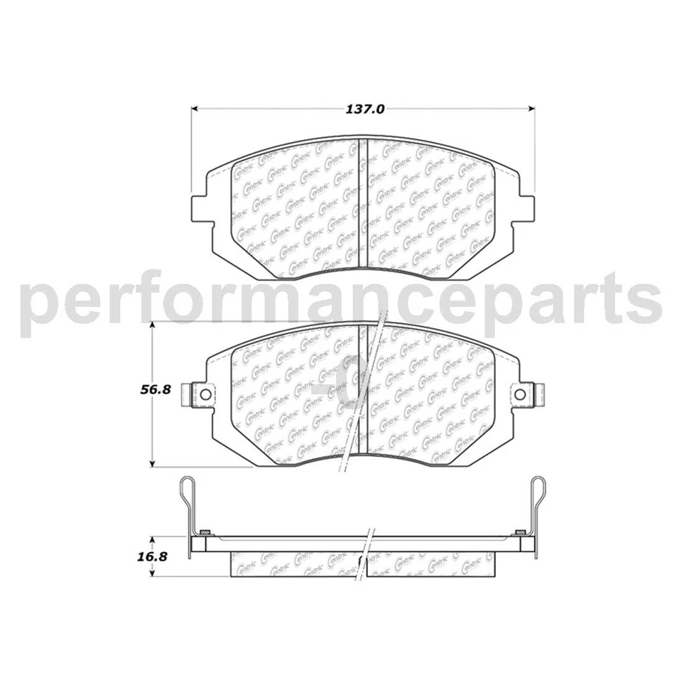 Juego de pastillas de freno de disco delanteras rotor de freno de disco para Subaru Legacy 2002-2005 Foto 2 de 4