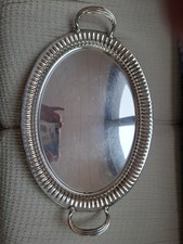 Grande Vassoio Placcato Argento 1000 Metall Art