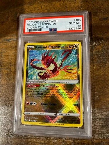 POKEMON 2023 Crown Zenith RADIANT ETERNATUS #105 PSA 10 Gem Mint RARE