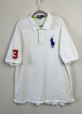 Polo Ralph Lauren Big Pony Polo Shirt Men  s 2XLT Tall White Short Sleeve Golf