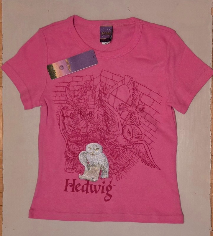 Vintage Harry Potter Girls Warner Brothers T-Shirt -Pink - Medium- NEW with tags