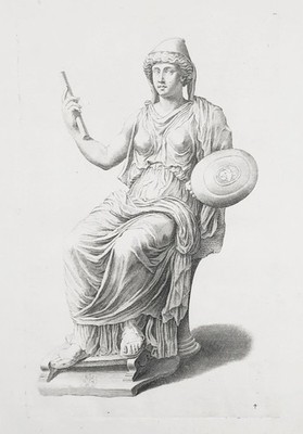 woman Frau femme Roman Statue antiquity Antike Kupferstich engraving 1635