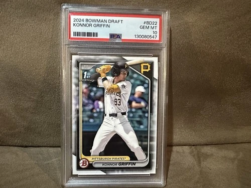 PSA 10 KONNOR GRIFFIN 1st 2024 Bowman Draft Paper PIRATES Rookie RC GEM MINT