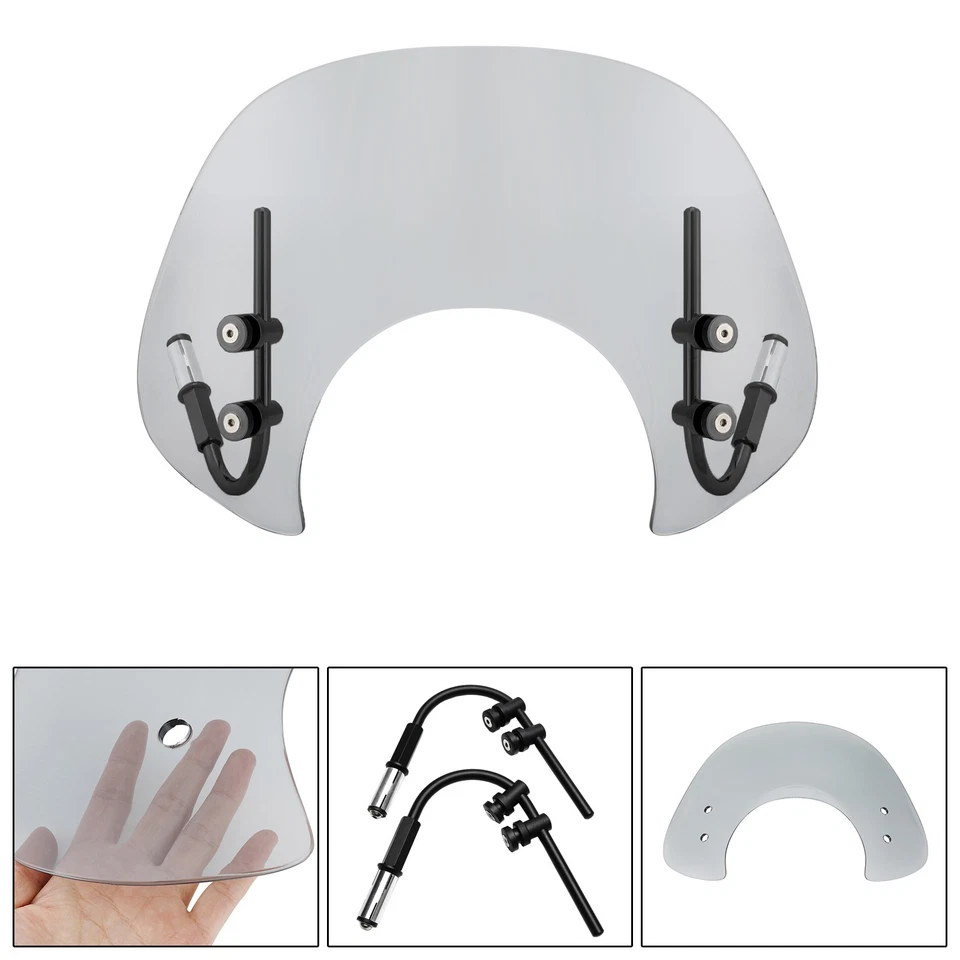 Parabrisas corto apto para Vespa GTS250 GTS300 2017-2022 gris EE. UU. Foto 3 de 4