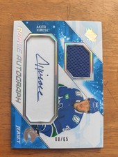 2023-24 UD SPx - Akito Hirose Rookie Patch Autograph /65 - Vancouver Canucks