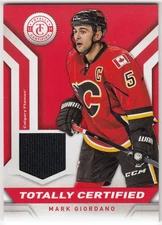 2013-14 Panini Totally Certified Red Jersey MARK GIORDANO TC-MGI Calgary Flames