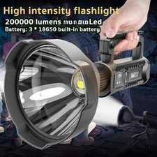 LED Searchlight Spotlight Big Beam Long Range Flashlight USB Flashlight US
