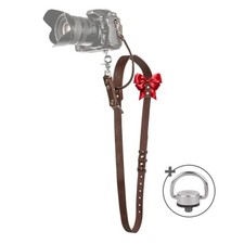 Leather Camera Strap for One Camera - Professional Single Standard Brown
