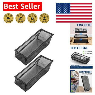 Versatile 2 Pack Floor Vent Mesh Screen - Easy Install Air Vent Filters 4''x10''