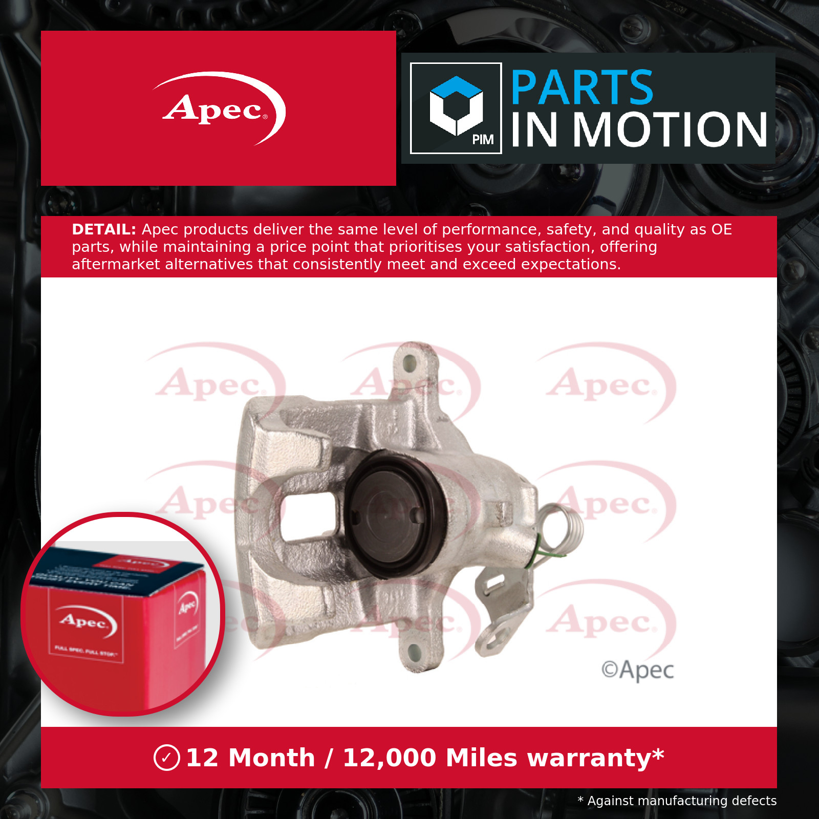Brake Caliper RCA244N Apec 6000620047 4400100QAC 4414622 4418035 93192387 New