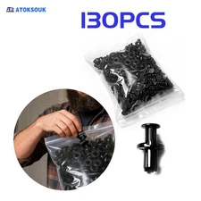 130Pcs For ACURA TSX Bumper Clip 10mm Hood Fender Push Rivets Retainer Fasteners