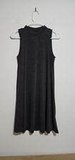 ING Dark Grey Modal Blend Dress Womens SZ M Sleeveless High Neck Spring Summer