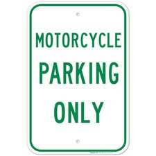 Only Motorcycle Parking Sign,
