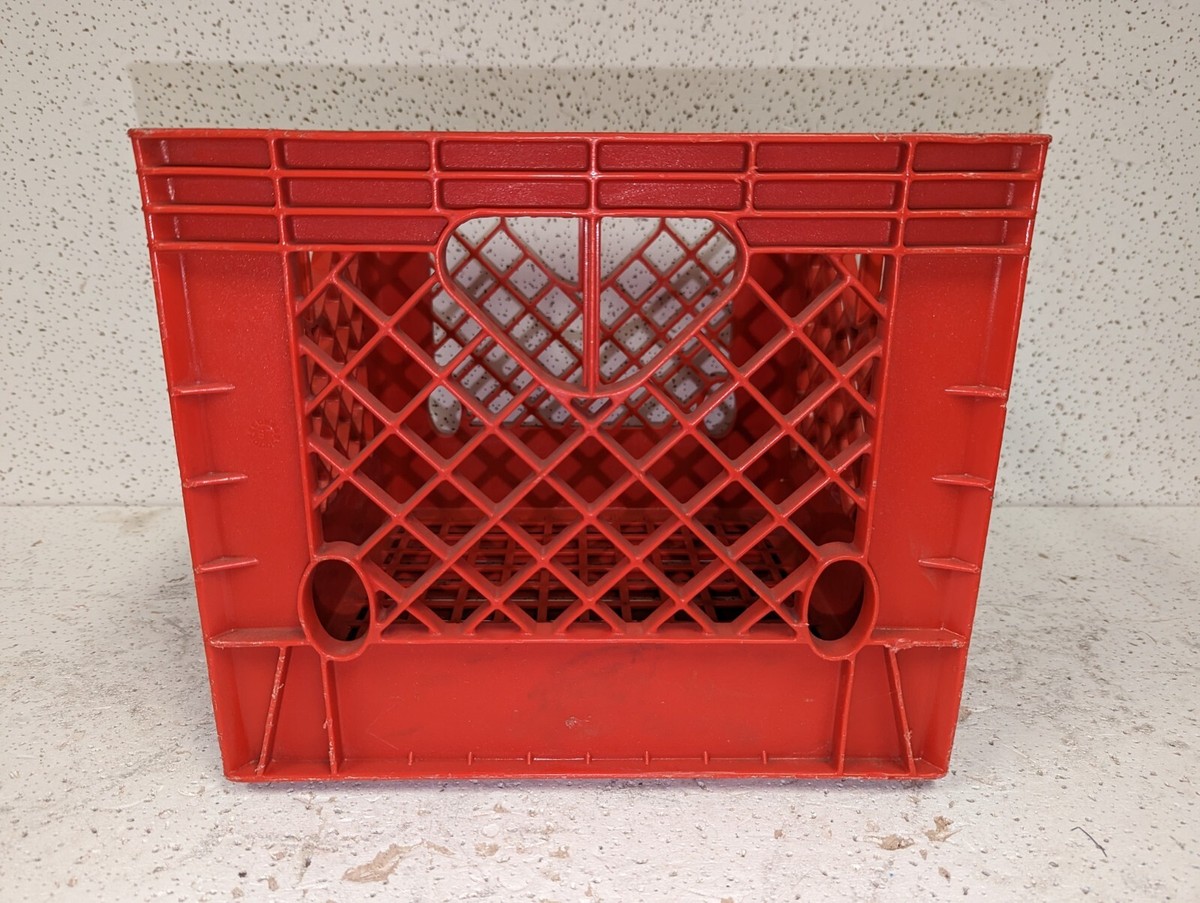 Prairie Farms Dairy Plastic Milk Crate Red Vintage VTG St Louis MO