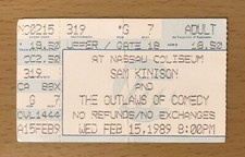 1989 SAM KINISON HAVE YOU SEEN ME LATELY? TOUR UNIONDALE NY CONCERT TICKET STUB