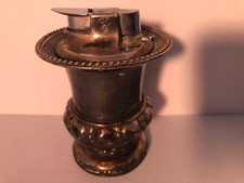 Vintage RONSON silver plate desk/table lighter 2 piece made in USA