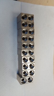 Misumi SBHHM-40-30-20 Stopper Block 40HRC 1045 Carbon Steel Counterbored