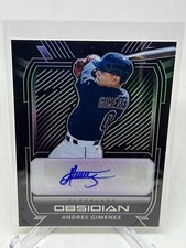 2021 Chronicles Obsidian Auto Andres Gimenez Cleveland Indians /99 #O-AG