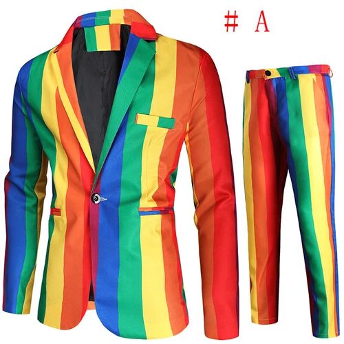 Mens Christmas Blazer Festive Coat Print Suits Jacket Xmas Party Jacket Costumes - Picture 12 of 54