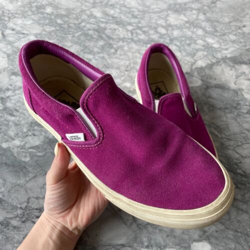 Vans Suede Slip On Classic Sneakers Purple M6/W7.5 - image 1