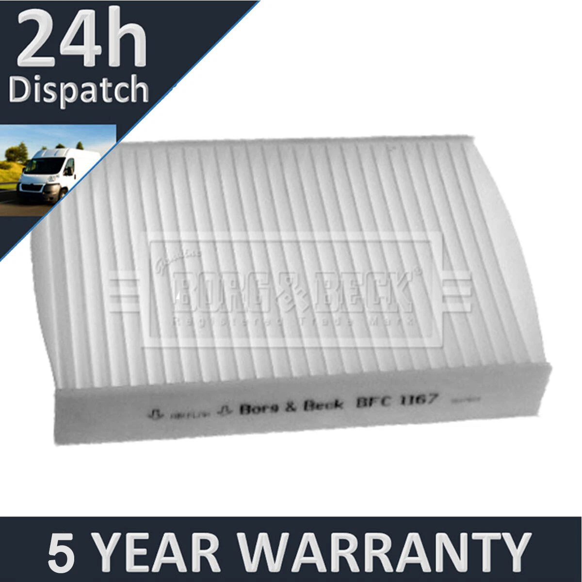 Borg & Beck Cabin / Pollen Filter – Fits Citroën C1 Mk2 VTi 1.2 (2014+) – B000975480