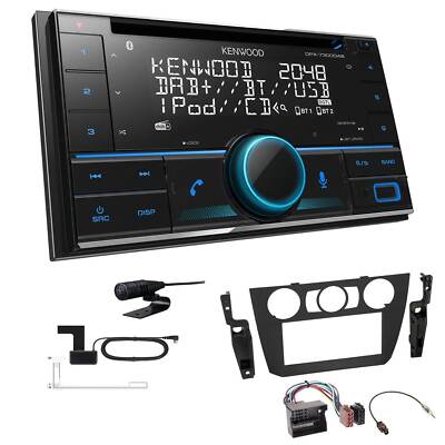 Kenwood DPX-7300DAB Autoradio Bluetooth für BMW 3er manuelle Klima ohne Canbus