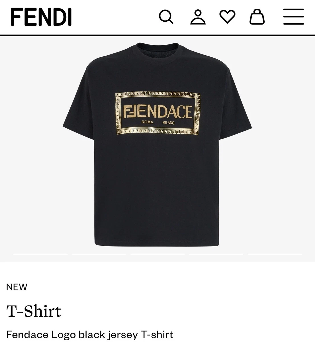 Mens Fendi Fendace T- Shirt | eBay