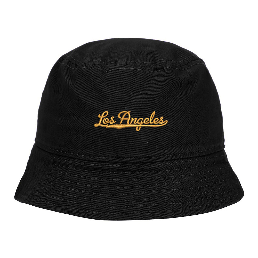 Bucket Hat for Men&Women Los Angeles City - CA Embroidered Cotton Beach Sun Hat