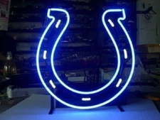 17"x14" Indianapolis Colts Team Logo Neon Sign Lamp Light Visual Bar Club MM