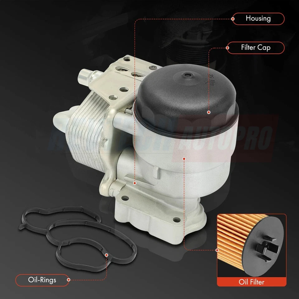NEW 11427508966 2.0L Oil Cooler & Oil Filter Set Fit For BMW 120i 320i 520i X1 Foto 4 de 4