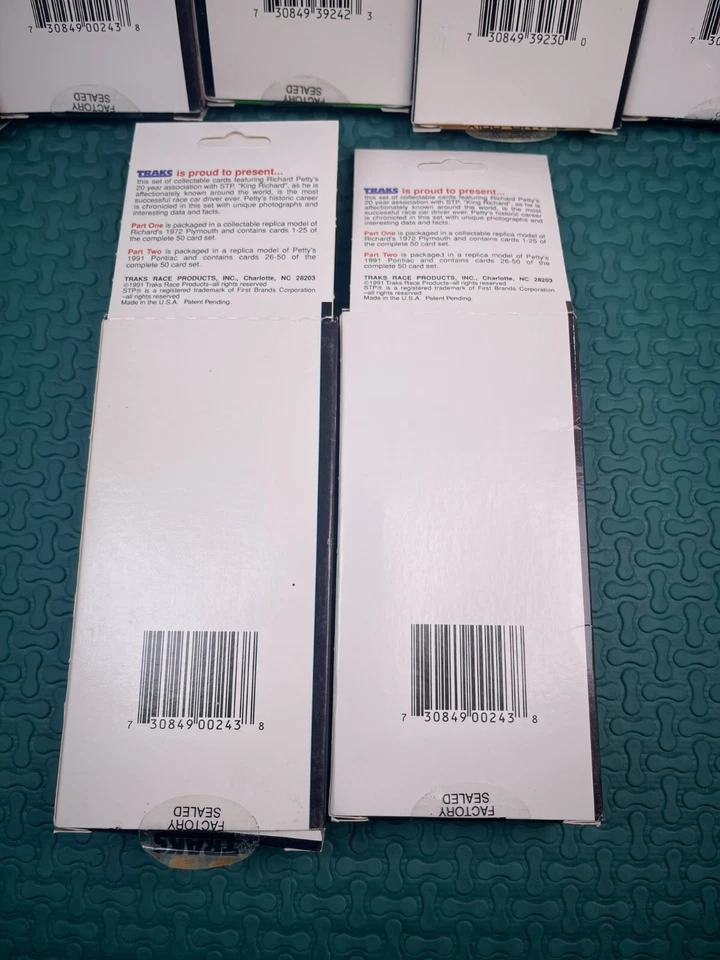 TRAKS Racing Cards in Car-Shaped 25 Card Team Boxes (1991-92) Richard Petty 20yr - Image 3 of 4