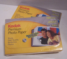 2 Kodak Premium Picture Paper 4 x 6" 100 Sheets Satin Inkjet Printers Compatible