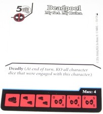 DEADPOOL (Sketch Blank) 10 OF 142 Marvel Dice Masters Monthly OP Promo LE