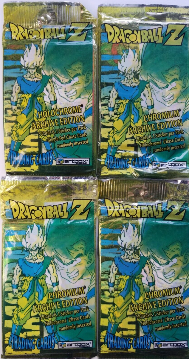 Lot of 4 Dragon Ball Z Chromium Archive Edition Artbox Trading