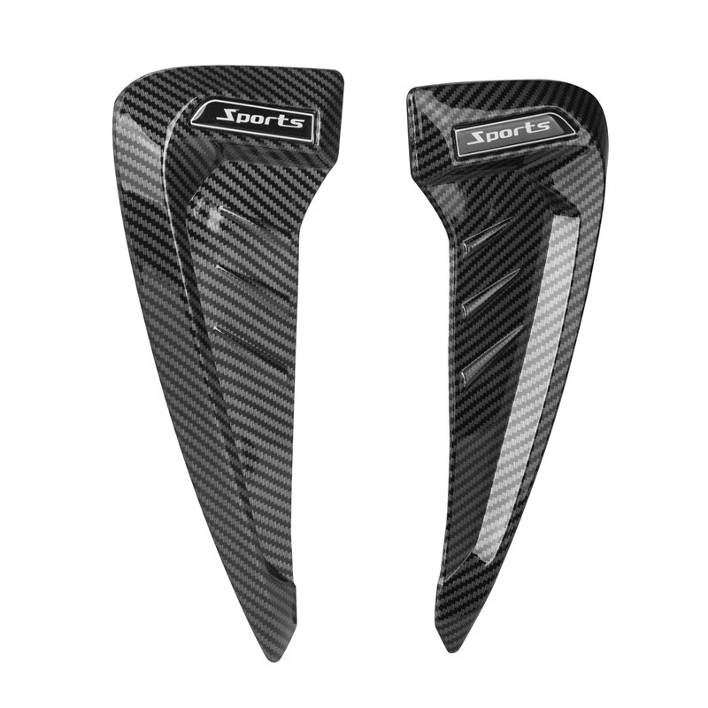 2шт универсальный из углеродного волокна вид автомобиля стороне крыла вентиляционная отделка крышка стикер новый - Изображение 4 из 4