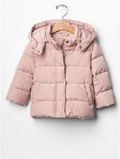 NWT Girls XL 12 GAP KIDS Pink Permaloft Luxe Puffer Jacket Coat