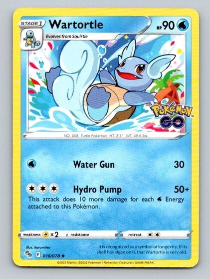 2022 Pokemon Card Pokemon Go Wartortle 16/78 | eBay